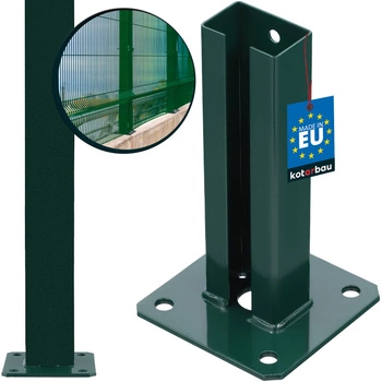 Bază de stâlp înșurubat verde 60x40 mm