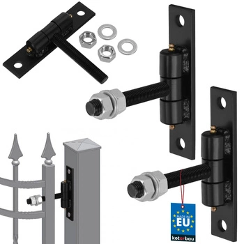 Balamale cu unsoare înșurubate negru fi 16 mm set de 2 buc.
