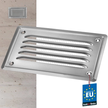 Grilă de ventilație cu ochiuri din oțel inoxidabil 10x16,5 cm