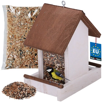 Bird feeder birdhouse casă din lemn + alimente
