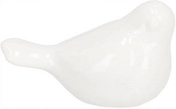 Pasăre figurină decorativă ceramică albă