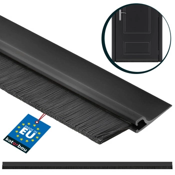 Bandă de etanșare ușă cu garnitură negru 1 m
