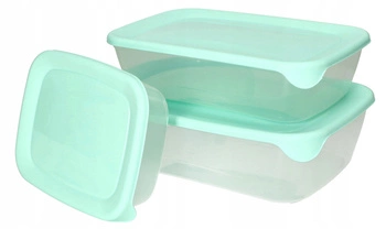 Cutie de prânz recipient pentru mâncare set 3 buc. - Culoare transparentă