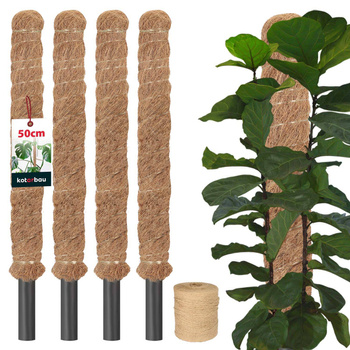 Țăruș pentru plante de nucă de cocos 50 cm x 25 mm set de 4 buc.