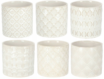 ghivece de flori decorative din ceramică - set de 6 buc.