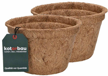 ghiveci de flori din fibre naturale de nucă de cocos fi 19,5 cm set de 2 buc.